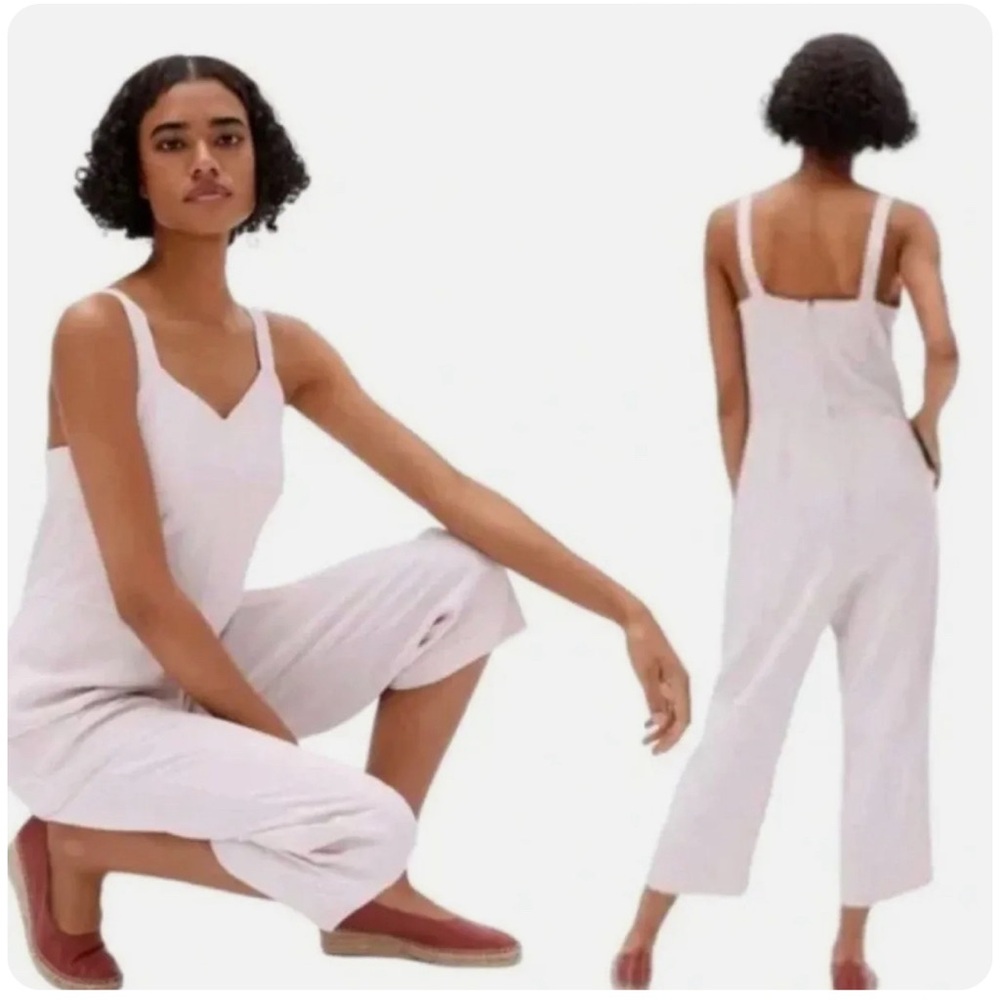 Everlane Pink Japanese Goweave Slip Jumpsuit Size 6